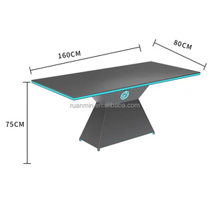 Modern Bar KTV NightClub <strong>with</strong> Light <strong>Table</strong> Sets Black Metal Chair <strong>Table</strong> and <strong>Stools</strong> for Hotels and Parties - Product Image 6