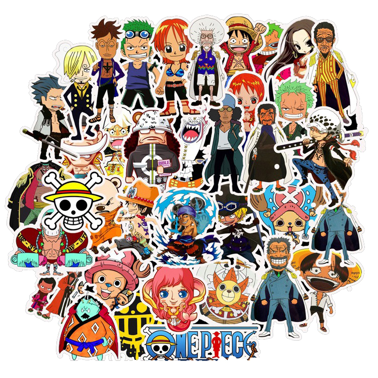 50 pz Luffy Anime adesivi