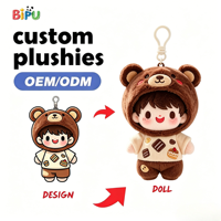 Fournisseur de porte-clés en peluche, porte-clés en peluche d'anime japonais personnalisé avec coton PP, porte-clés en peluche d'idole personnalisé OEM
