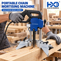 Machine à mortaiser à chaîne à moteur brossé de haute précision : découpe des trous carrés propres pour la construction de charpentes en bois et les travaux de poutres.