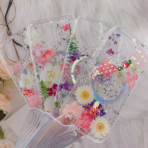 Hotest lujo de alta calidad transparente flor funda de teléfono para <span class=keywords><strong>iPhone</strong></span> 16 15 Pro Max 13 14 <span class=keywords><strong>Plus</strong></span> PC Material Logo fundas de teléfono móvil - Product Image 2