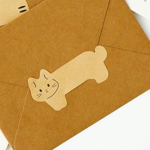 Customized Kraft Paper Die Cutting Animal Shapes <b>Sticker</b> for Organizing School Supplies and Personal Belongings - Product Image 2