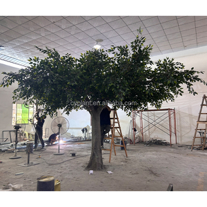Tùy Chỉnh 3M Cao 6M Rộng Nhân Tạo Ficus Cây Thường Xanh Lớn Sợi Thủy Tinh Cây Nhân Tạo Banyan Cây Cho Trang Trí Ngoài Trời - Product Image 1