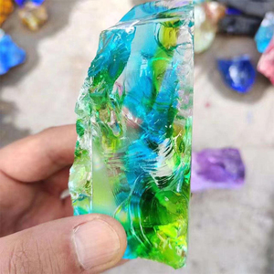 Grand bloc de verre massif multicolore Rocher de couleur irrégulière pour l'entrée de la cuisine extérieure Gabion décoratif Paysage dans le <span class=keywords><strong>Gard</strong></span> - Product Image 3