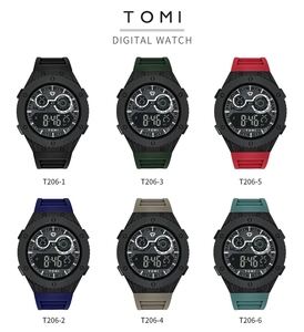 นาฬิกาข้อมือดิจิตอลเรืองแสง <span class=keywords><strong>LED</strong></span> รุ่น <span class=keywords><strong>TOMI</strong></span> T206 สำหรับผู้ชาย ดีไซน์เรียบง่าย กันน้ำ 30 เมตร นาฬิกาสปอร์ตผู้ชาย แสดงวันที่ นาฬิกาอิเล็กทรอนิกส์สำหรับนักเรียน - Product Image 5