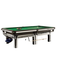 Table de billard standard noire de style Cyclops pour huit joueurs, avec retour automatique de billes en pierre bleue de style chinois, tables de snooker