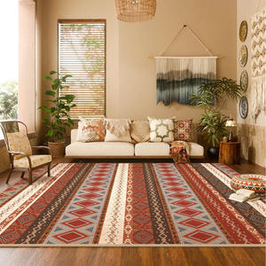 Tapis de salon de style persan rétro, rectangulaire, antidérapant, résistant à l'usure, à motif géométrique, pour la maison, la chambre à coucher, le bureau - Product Image 5