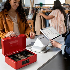 Cassaforte in Acciaio con Serratura e Vassoio Portamonete Rimovibile per Uso Commerciale e Ufficio - Product Image 6