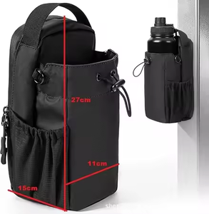 Logo personnalisé bandoulière porte-bouteille d'eau sac de sport en polyester imperméable avec fermeture éclair magnétique pour les sports de plein air - Product Image 2
