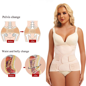 3 Trong 1 Sau Sinh Bụng Hỗ Trợ Phục Hồi Bụng/Eo/Vành Đai Xương Chậu Bọc Ban Nhạc Corset Eo Huấn Luyện Viên C Phần Sau Sinh Tráng - Product Image 2