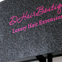 Boîte à perruque vierge de luxe à paillettes noires, emballage pour Extension de cheveux, emballage de tresse, accessoire de tissage, boîte à cheveux