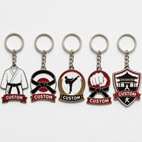 Llaveros de Karate Personalizados al por Mayor de Alta Calidad, Llaveros con Diseño de Cinturón de Karate, Recuerdo para Clubes de Artes Marciales, Llavero para Amantes del Karate