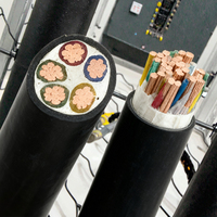 Cable de Alimentación Subterráneo Blindado de PVC y Cobre de Bajo Voltaje para Construcción Industrial, Multiconductor, Resistente al Desgaste, YJV