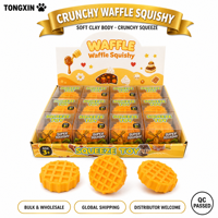 Jouets Squishies TONGXIN : Squishies Croustillants, Squishies en Pâte, Squishies Gaufre, Squishies Mochi, Jouets Anti-stress, Fidgets de Bureau