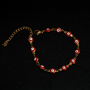 Pulsera de Acero de Titanio con Ojo Turco Colorido, Accesorio de Joyería Redondo para Mujer - Product Image 2