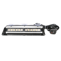 Luz LED para Tablero de Instrumentos, 12 LED, Azul y Rojo, Luz Estroboscópica LED, Luz para Tablero de Instrumentos con Ventosa