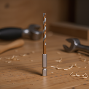 Broca de impacto negra y dorada de 1/4 de pulgada para taladrar metal, madera y plástico - Product Image 3