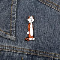 Pin Enamel Hewan Kartun Harimau Ukiran Logam Harga Pabrik Pin Kerah Dekoratif Pin Enamel Lunak Bentuk Singa Harimau Kustom