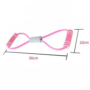 Cuerda elástica de yoga en forma de 8 para hombros y espalda, equipo de fitness para el hogar, patrón sólido bicolor - Product Image 2