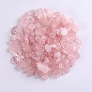 Großhandel Natürliche Rosa Rose Quarz Kristall Kies Stein liebe Healing kristall Quarz Kristalle chips