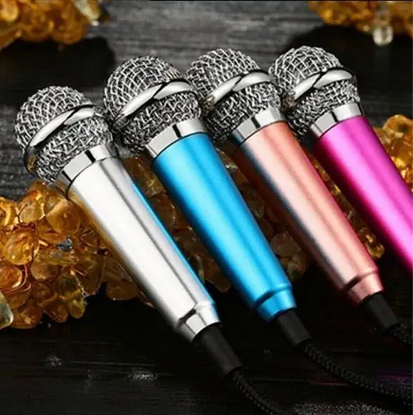 3.5mm Universal Wire Connect Karaoke Mini Microphone for Cell Phone PC