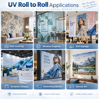 YOTTA Promotion Exceptionnelle Déstockage Imprimante UV Rouleau à Rouleau 1,8 m avec Têtes d'Impression GH2220 I3200 G5 G6 pour Papier Peint, Textile et Bannières