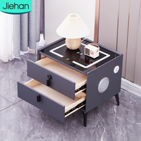Table de Chevet Intelligente Design Moderne en Similicuir avec USB et Bluetooth – Prix de Gros pour Chambre à Coucher de Luxe