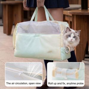 Bolso Cruzado de Verano para Mascotas, Gatos y Perros Pequeños, Cuadrado, Moderno, Estilo Instagram, Simple, Transpirable, Portátil, Color Sólido, Capacidad 4kg/8kg - Product Image 3