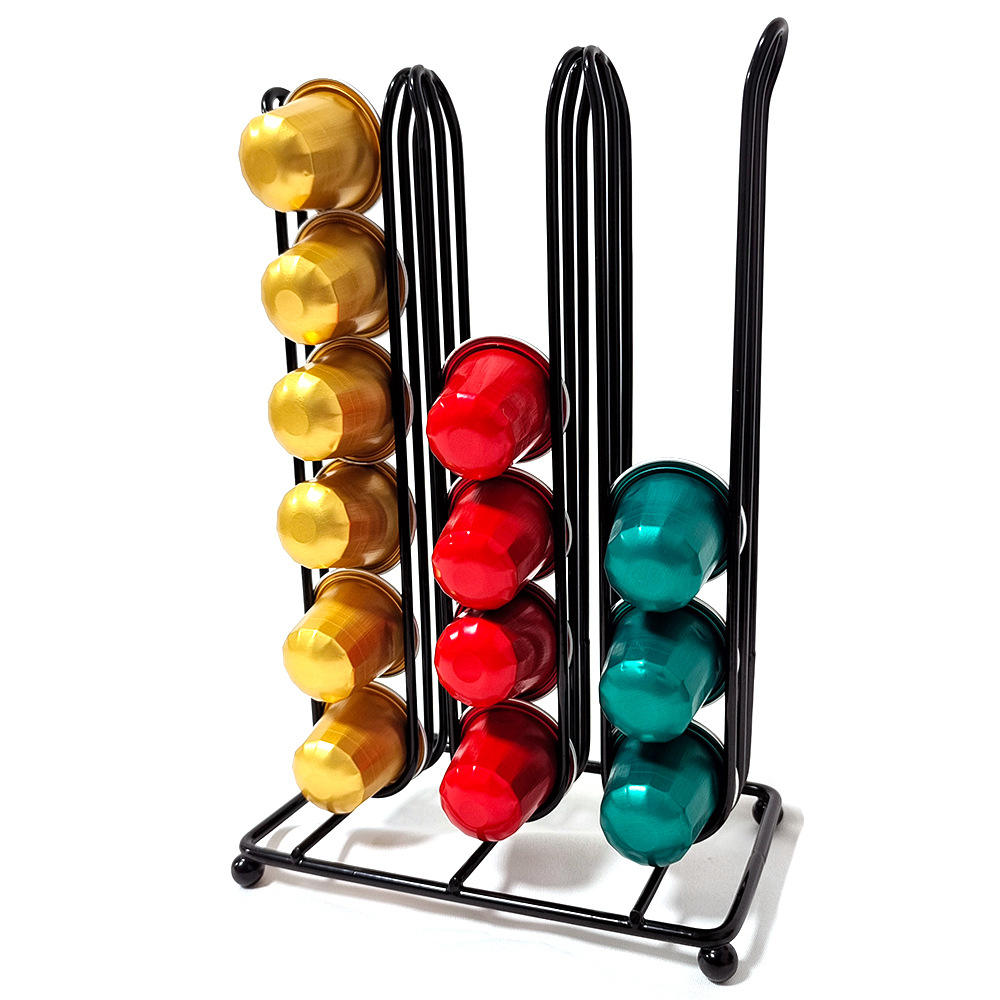 Estante para café Nespresso de 36 piezas negro