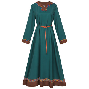 Disfraz Vikingo Medieval <span class=keywords><strong>de</strong></span> Estilo Étnico Europeo-Americano para <span class=keywords><strong>Mujer</strong></span>, Falda <span class=keywords><strong>de</strong></span> Campesina del Renacimiento - Product Image 5