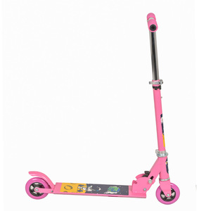 Trottinette pliable à deux roues pour enfants de 3 ans et plus, rose avec design spatial, hauteur réglable pour garçons et filles - Product Image 5