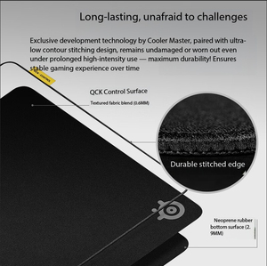 แผ่นรองเมาส์สำหรับเล่นเกม <span class=keywords><strong>Steelseries</strong></span> QcK Perf-l/xlcontrol แผ่นรองเมาส์สำหรับเล่นเกม, แผ่นรองคอมพิวเตอร์ระดับมืออาชีพ CSGO, การควบคุมระดับมืออาชีพ - Product Image 3
