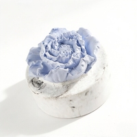 Diffuseur d'huiles essentielles en céramique parfumée à la pivoine, fait main en porcelaine, pour aromathérapie à domicile