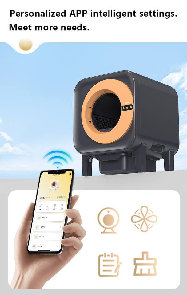 Furry Star SCLB-01 Smart Automatic Self-Cleaning Cat Litter Box - Health Monitor App Control