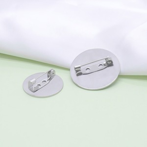 Supports de broche ronds en acier inoxydable à fond plat pour la confection de vêtements, accessoires de bijoux DIY XYH63 - Product Image 1