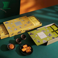 Caja de Papel Reciclable de Alta Calidad con Diseño Nuevo, Personalizable al por Mayor, para Empaque de Alimentos, Galletas del Desierto, Regalos, Caja para Pastel de la Luna de Medio Otoño