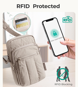 Легкая женская сумка-кроссбоди из нейлона с RFID-защитой, отделениями для карт и регулируемым ремнем - Product Image 3