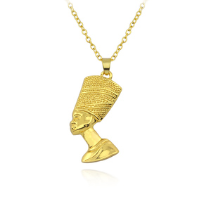 Africa Algeria <strong>Necklace</strong> for Women Chain Unisex Egyptian Queen Nefertiti Pharaoh <strong>Necklace</strong> Vintage Jewelry Gift - Product Image 1