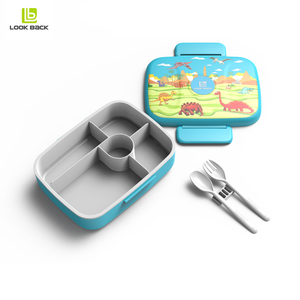 Wholesale Clamshell Reusable Compartment Custom Cartoon Eco Bento Kids Personliased Plastic Pp Printed Lunch Box