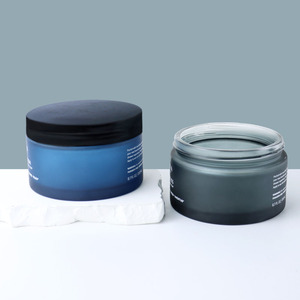 Sang Trọng Tùy Chỉnh Màu Sắc 200G <span class=keywords><strong>Round</strong></span> Shape Matte Màu Xanh Khuôn Mặt Kem Dưỡng Da Cơ Thể Bơ Mỹ Phẩm Lọ Thủy Tinh Với Bạc Nắp - Product Image 6