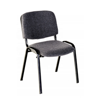 Chaise pivotante en maille à bas prix avec revêtement noir pour formation à l'hôpital de bureau ou cadre en métal pour la conférence des visiteurs de réunion