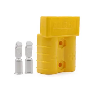 Conector de bateria para UPS, cor amarela, 50A, 6AWG, 8AWG, 10-12AWG, tamanho do fio, 2 pinos, modelo AND50AH-YE
