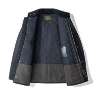 Veste de moto pour homme résistante à l'usure, cirée, à simple boutonnage, avec plusieurs poches, vêtement d'extérieur chaud pour l'hiver