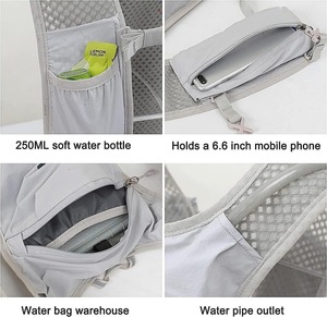 Sac à dos de course à pied en plein air, sac d'hydratation léger, sac à eau, sac à dos pour la randonnée, la course sur sentier, le cyclisme, la course de marathon pour hommes - Product Image 3