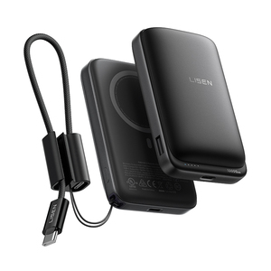 LISEN 65W PD Power Bank Qi2 25W Chargeur Magnétique Rapide Portable 10000mAh <span class=keywords><strong>Batterie</strong></span> <span class=keywords><strong>Externe</strong></span> pour <span class=keywords><strong>iPhone</strong></span> 17 Pro Voyage d'Affaires - Product Image 1