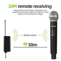 Microphone sans fil professionnel MIM-MRA58, 2 canaux, rechargeable, portable, pour fêtes et karaoké