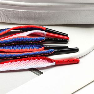 Fashion Women Sneakers Flat Shoelaces Two Tone <b>Laces</b> Customizable End Metal Tips Shoe <b>Laces</b> - Product Image 2