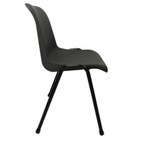 Chaise en plastique empilable avec pieds en acier thermolaqué, chaise de formation, de conférence, de usage commercial