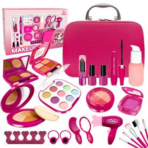 Dropshipping Shopfiy Ensemble de maquillage en plastique non toxique pour filles et enfants, kit de jouets de simulation cosmétique pour enfants, - Product Image 3