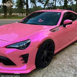 ฟิล์มพีวีซีไวนิลแอร์บับเบิ้ลสำหรับตกแต่งภายนอกรถยนต์ฟิล์มห่อพลาสติกมีกาวในตัวสีชมพูม่วง - Product Image 3